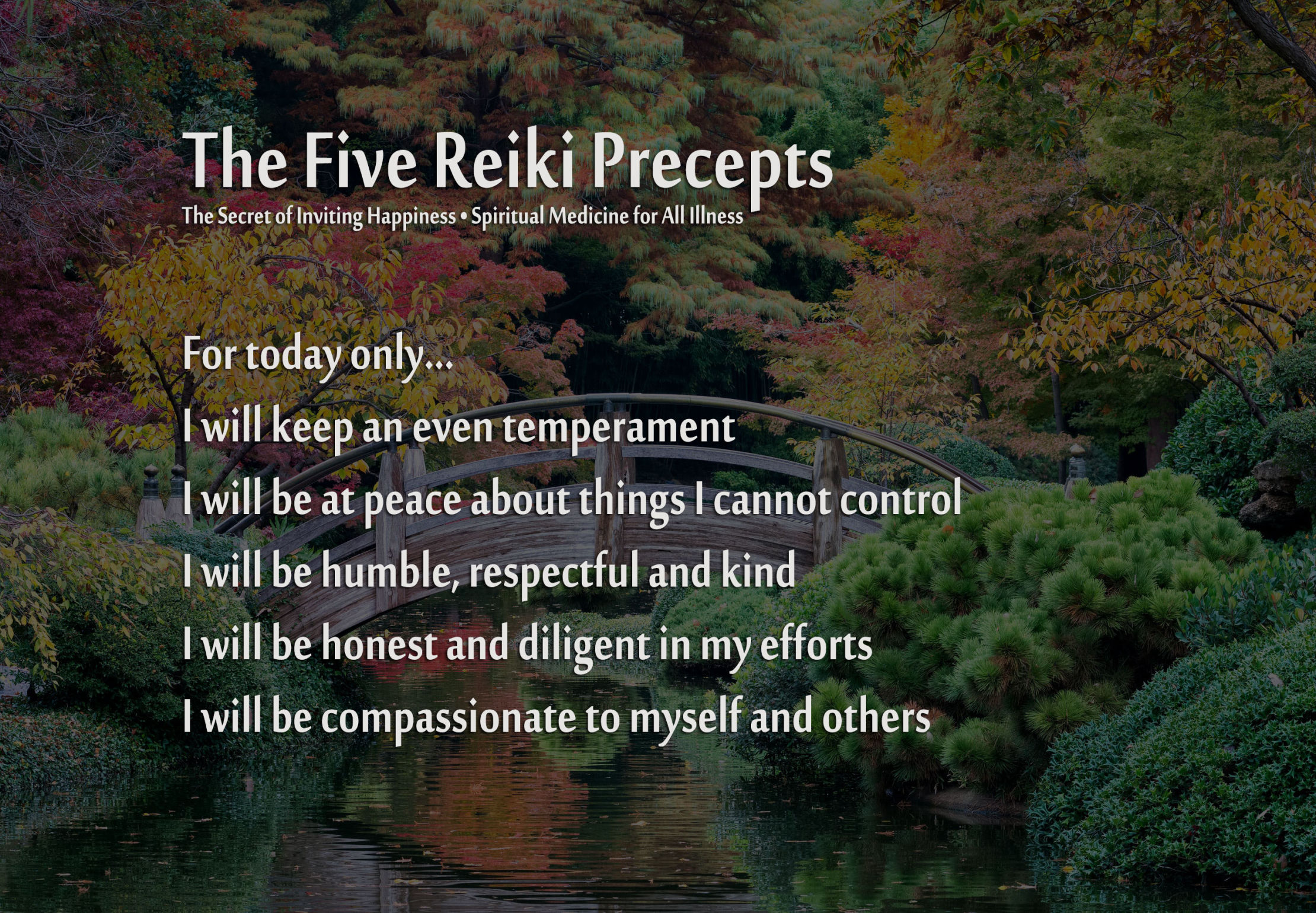 The Five Reiki Precepts